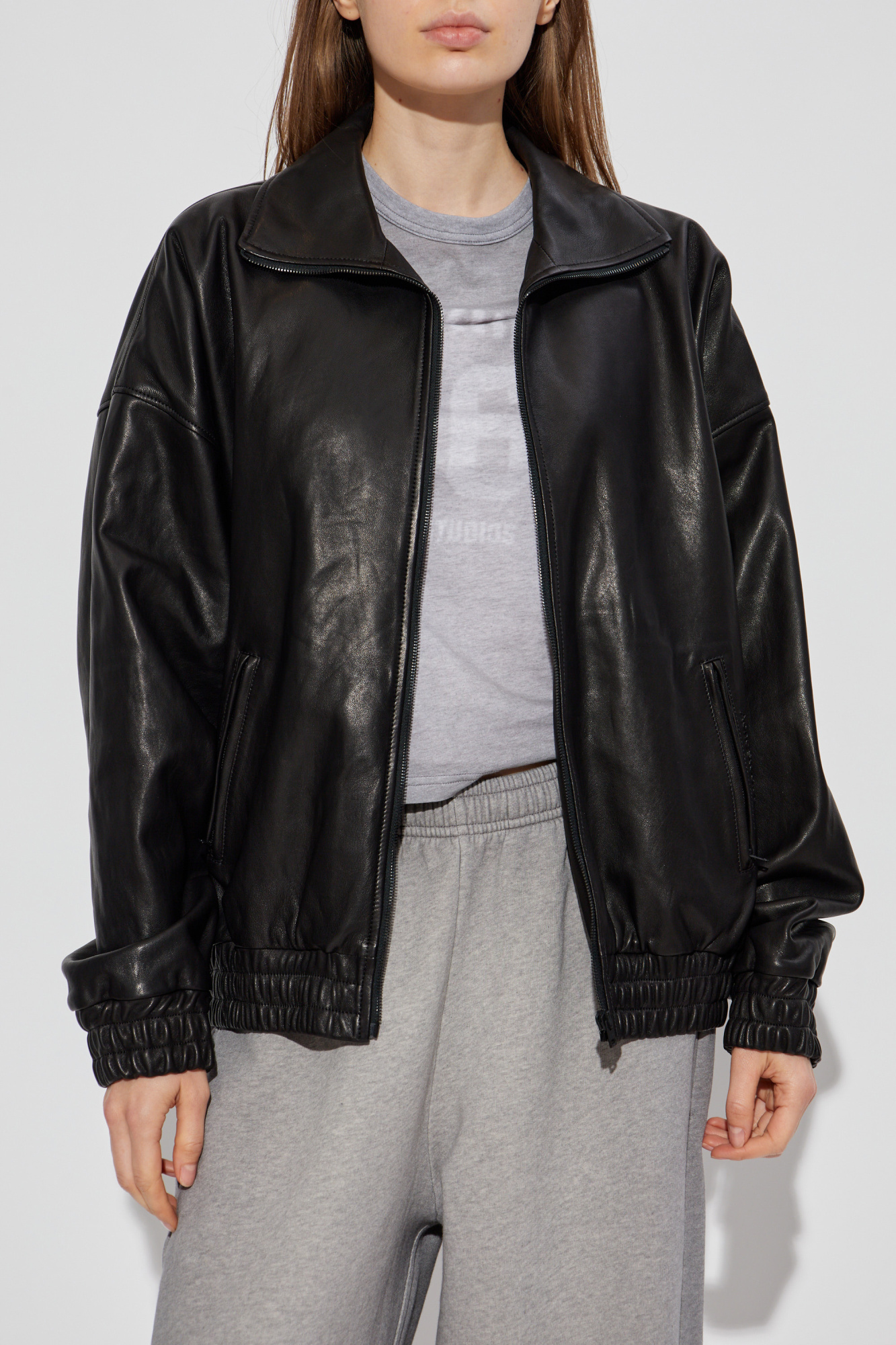 アウターその他 ACNE STUDIOS Women Outer AC AH0300 BLACK10863 Black Acne Studios - Leather jacket - Black